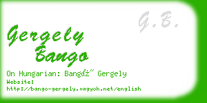 gergely bango business card